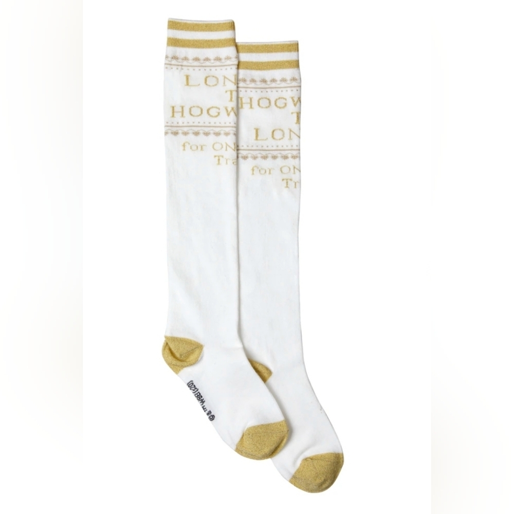 Universal Studios Wizarding World Of Harry Potter Express Ticket Knee High Socks